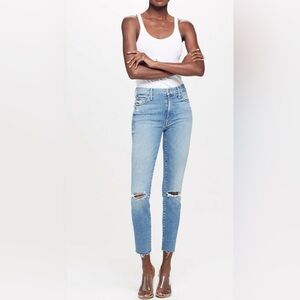 MOTHER High Waisted Looker Ankle Fray, size 24